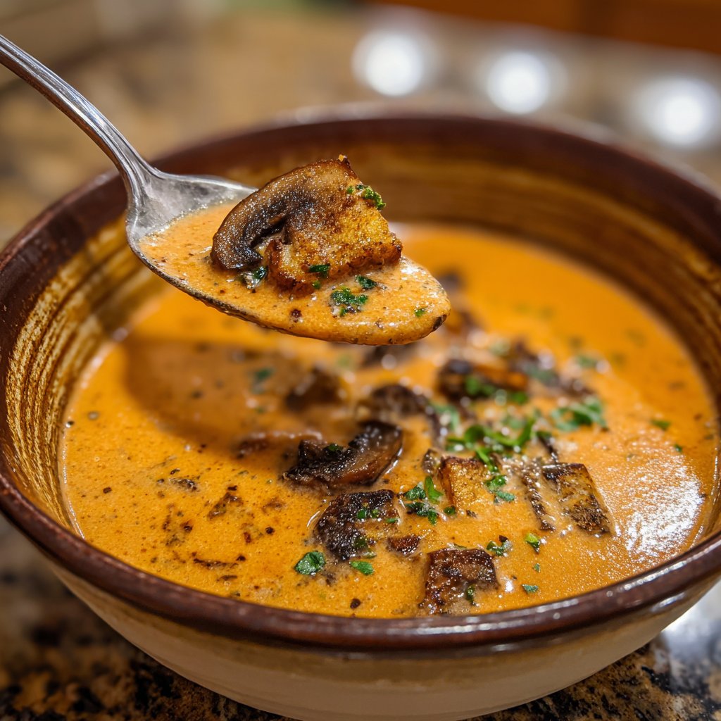 Creamy Tomato Mushroom Soup