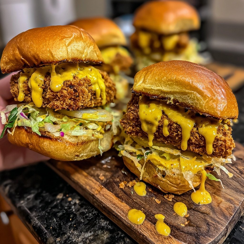 Easy Slider Honey Mustard Tofu Sliders