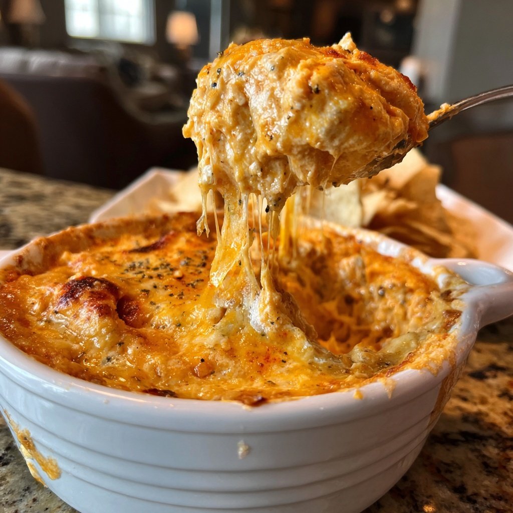 Spicy Buffalo Chicken Dip Appetizer