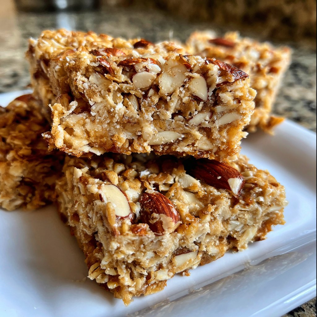 Vanilla Almond Oat Breakfast Squares