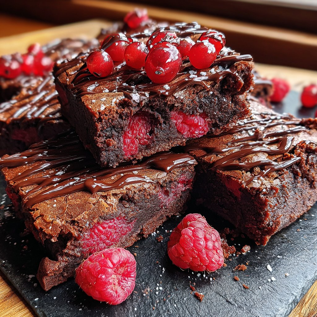Chocolate Raspberry Brownies