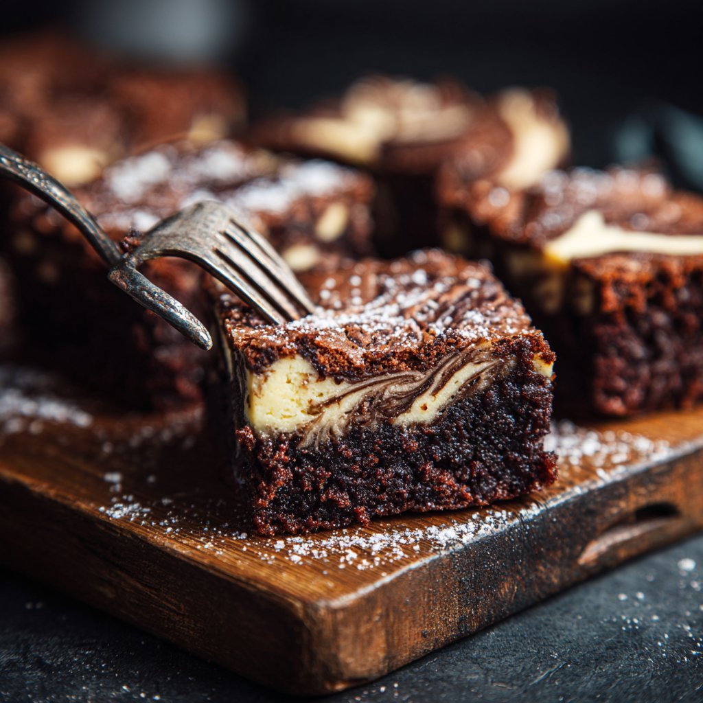 Cottage Cheese Brownies with Lemon Swirl