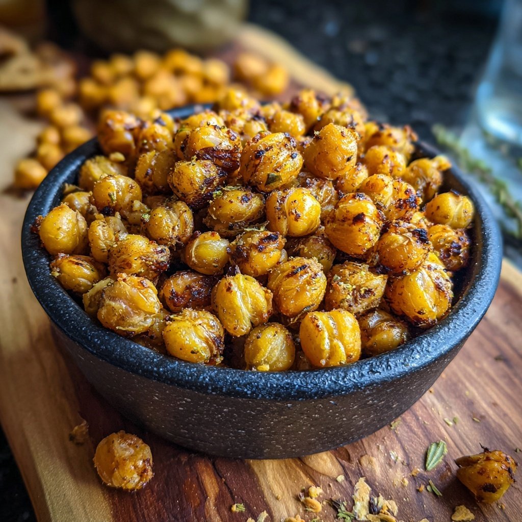 Garlic Roasted Chickpeas