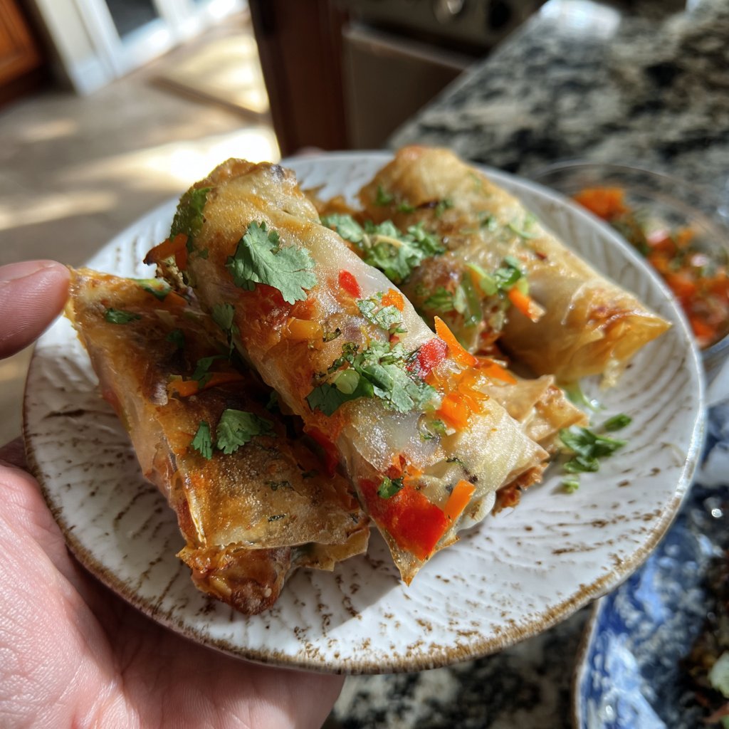Super Bowl Veggie Spring Rolls