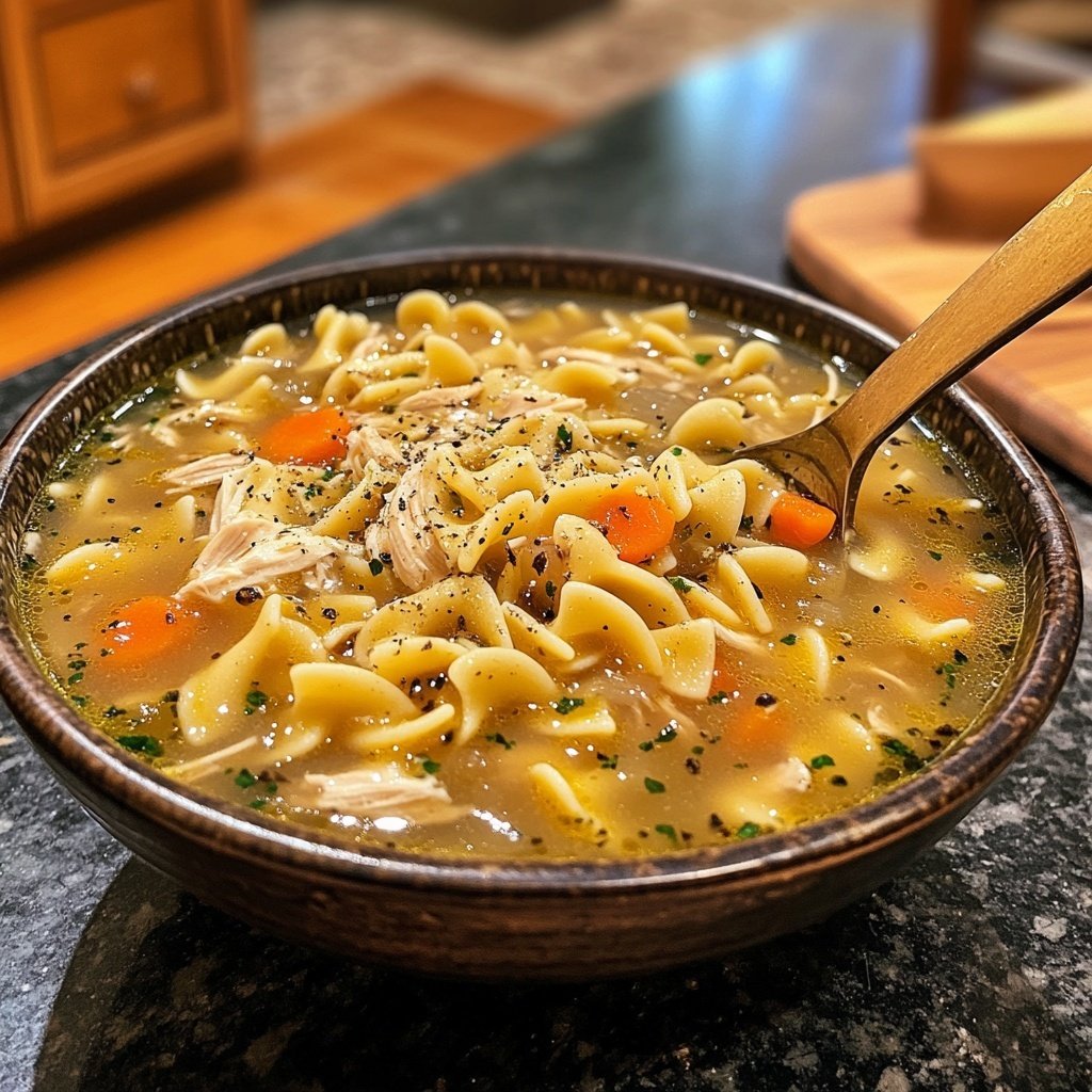 Healthy Crockpot Chicken Noodle Soup