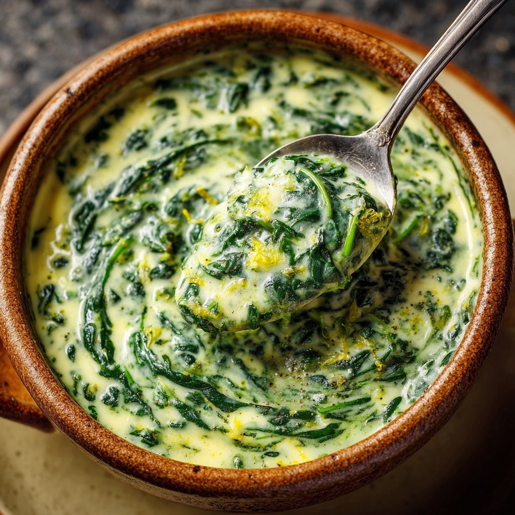 Creamy Lemon Spinach Soup
