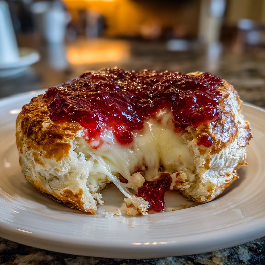 Baked Brie with Raspberry Jam